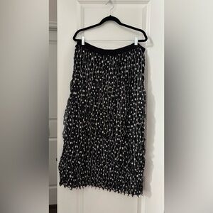 Black and White Polka Dot Skirt